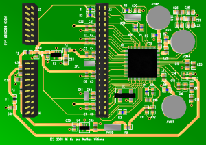 CAD picture of completed board